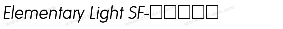 Elementary Light SF字体转换
